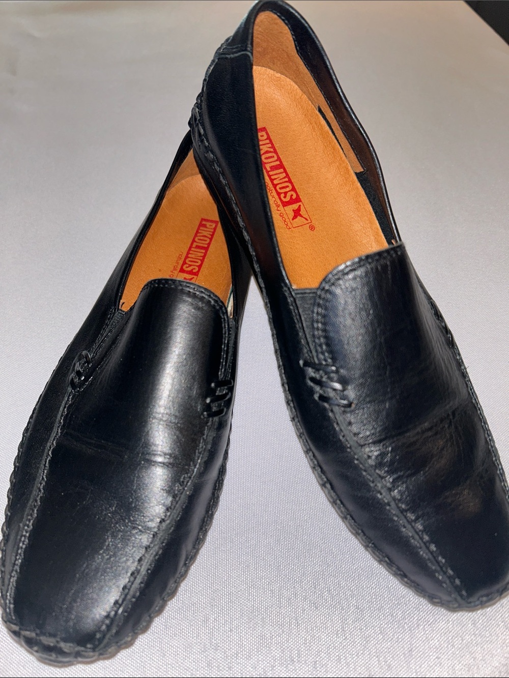 PIKOLINOS Black Jerez Slip-On Moccasin Loafers sz 37 or 6 NWOT New No Box